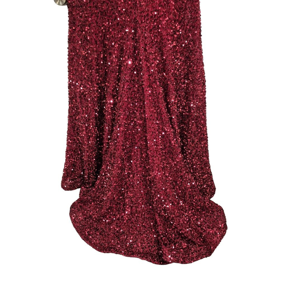Anny Lee off the shoulder Gown Dress Size Xl‎ Red Sequin - Picture 4 of 9